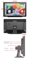 2025 nouvelle tendance 9 pouces universel Carplay Portable BT voiture stéréo écran sans fil Carplay Mp5 voiture lecteur multimédia