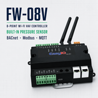 Unité terminale VAV EasyIO FW-08V, mesure du débit d'air, capteur de pression intégré, Wi-Fi, Ethernet, BACnet, MSTP, MQTT, 24V AC/DC, RS485