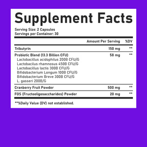 Capsules Complexes pour la Santé Féminine avec Probiotiques et Extrait de Canneberge – Soutient la Santé des Articulations et des Muscles – Capsules à Base de Plantes - Product Image 6