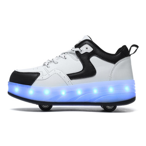 Chaussures à roulettes lumineuses pour enfants, en EVA, avec lumières LED, pour usage extérieur - Product Image 4