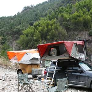 Tente de toit professionnelle pour voiture de tourisme, prix usine OEM, design coque rigide économique, quatre saisons, camouflage, une chambre - Product Image 2