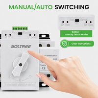 Commutateur de transfert automatique Soltree 2P 4P 63A 100A 125A Classe CB Double Alimentation ATS AC 110V 220V 380V pour Générateur de Secours