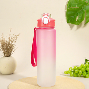 Gourde portable étanche en PP dépoli grande capacité avec paille intégrée pour étudiants et activités de plein air - Product Image 4