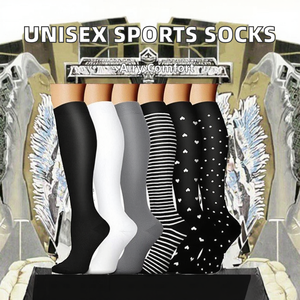 Unisex High <strong>Knee</strong> <strong>Compression</strong> Running &amp; Cycling Socks Custom 20-30mhg Sports <strong>Compression</strong> Socks for Men Autumn Crew Print - Product Image 2