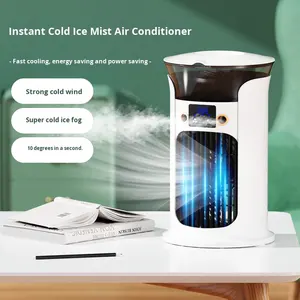 Petit refroidisseur d'air de bureau domestique ventilateur de climatisation multifonction USB portable transfrontalier 3 vitesses en plastique durable - Product Image 1