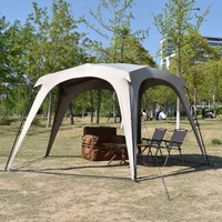 Tente de camping dôme pentagonal extra-large quatre saisons à ouverture rapide avec auvent, idéale pour l'extérieur et la protection solaire