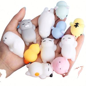 16 Pcs Lovely Squishies Stress Relief Mochi Toys Mini <b>Animals</b> Cat Easter Gifts - Product Image 1