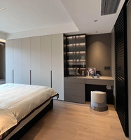 Ensembles de placards de chambre modernes haut de gamme, armoires murales en kit, écologiques, gain de place, en bois mélaminé gris, mobilier de maison