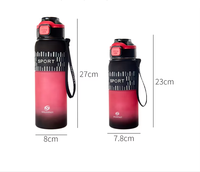 Bouteille d'eau de sport Tritan sans BPA avec logo personnalisé, bouteilles d'eau de sport réutilisables en plastique, ventes chaudes