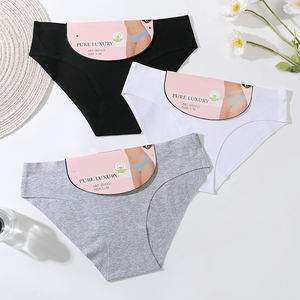 <span class=keywords><strong>Calzoncillos</strong></span> de algodón puro transpirables cómodos con logotipo personalizado de salida de fábrica, <span class=keywords><strong>calzoncillos</strong></span> de cintura baja con patrón sólido multicolor - Product Image 4