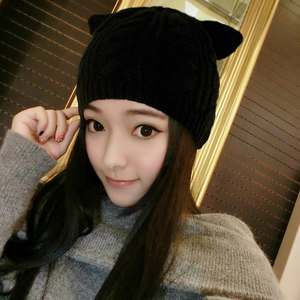 Alta calidad nuevo adulto/niño personalizado lindo diseño encaje oreja invierno <span class=keywords><strong>gato</strong></span> oreja <span class=keywords><strong>gorro</strong></span> invierno <span class=keywords><strong>gorro</strong></span> <span class=keywords><strong>de</strong></span> punto <span class=keywords><strong>gorro</strong></span> - Product Image 3