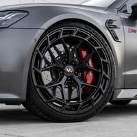 Rines de Aleación Cóncavos Profundos Negros Brillantes Forjados a Medida de 1 Pieza, de 19-24 Pulgadas, 5x112/5x120 PCD para G80 y Tesla