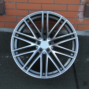 Rines <span class=keywords><strong>de</strong></span> Aleación <span class=keywords><strong>de</strong></span> Alta Calidad con Diseño Multirradio Profundo, 20 y 21 Pulgadas, 5x130, ET50-65, Negro Mate/Gris Acero para <span class=keywords><strong>Porsche</strong></span> Cayenne Panamera - Product Image 3