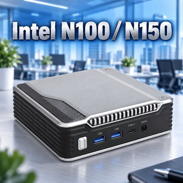 New Mini PC Intel N100/N150 DDR4 with Dual Gigabit LAN for Corporate Office Work OEM ODM
