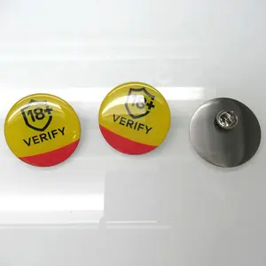 Werbe geschenk Fabrik hochwertige ID Abzeichen Pin benutzer definierte Emaille Brosche drucken schöne Abzeichen Fußball Pin Abzeichen