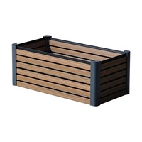 Jardinières en bois composite WPC modernes, durables et faciles à assembler pour l'extérieur, pots pour légumes, fleurs, jardinières, anti-rouille