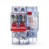 Disjoncteur différentiel à boîtier transparent 2P 63A, interrupteur de protection contre les surcharges domestiques, triphasé quatre fils