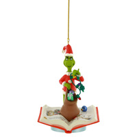 Vente en gros d'ornement d'arbre de Noël en acrylique double face Grinch Cartoon Cadeau de Noël suspendu