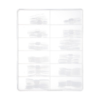 Nouvelle Capsule d'ongles 2-en-1 à double forme carrée amande pour extension, en ABS, pour gel acrylique, moule à double forme pour capsules d'ongles, marque privée