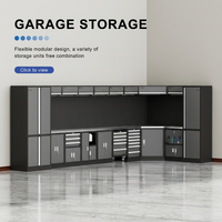 Banc de travail modulaire en acier laminé à froid avec tiroir amovible, armoire de rangement pour outils, système de stockage industriel personnalisé OEM pour garage