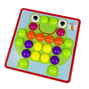 Puzzle à emboîter pour enfants de 2 à 4 ans, jouet éducatif stimulant le développement cérébral, reconnaissance des couleurs, design champignon et grands boutons - Product Image 5