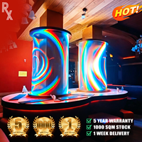 Film d'écran LED transparent RX, flexible, pour publicité, signalisation numérique LED P4 P5 P10 et écran d'affichage intérieur pour fenêtre, bar, verre