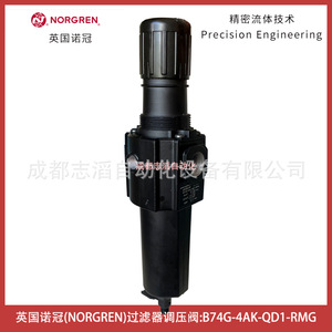วาล์วลดแรงดันนอร์เกรน B74G-4AK-QD1-RMG 1/4 นิ้ว สำหรับแก๊สอุณหภูมิปกติ - Product Image 3