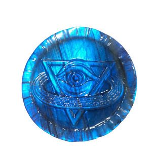 คริสตัลลาบราดอไรต์สีฟ้าธรรมชาติแกะสลักรูปสัตว์  รูปปั้นกบเรียกทรัพย์  จี้ลาบราดอไรต์  เป็น<span class=keywords><strong>ของ</strong></span>ขวัญ สร้อยคอ - Product Image 2