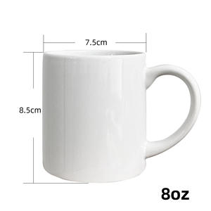 White Ceramic <b>Mug</b> 6 Oz Sublimation Coated <b>For</b> Kids <b>Tea</b> Drinking Gift Use - Product Image 5