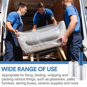 FOSKA <span class=keywords><strong>Film</strong></span> étirable à la main robuste de 8/25/50cm de largeur Emballage durable auto-adhérent Emballage mobile Emballage rétractable pour emballage de palette - Product Image 6