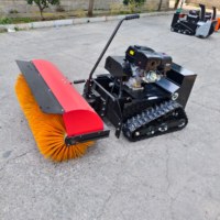 Balayeuse à neige motorisée à brosse rotative pour le déneigement des routes municipales