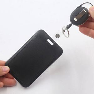 Retractable <b>Sliding</b> ID Badge Holder with Clear Card Cover for Office Staff, Events, Access or Bus Cards - Product Image 3