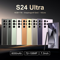 Versi Global Baru S24 Ultra Deca Core 16GB+1TB Android13 120Hz 2K 6000mAh 5G LTE Smartphone Original Tidak Terkunci