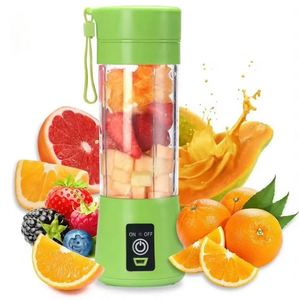 Blender portable rechargeable de 380 ml, mixeur à jus fraîchement pressé, sécurité personnelle, 6 lames, petit presse-agrumes électrique - Product Image 1