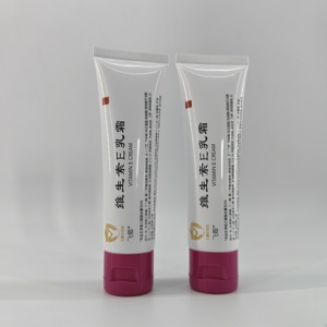 Tube souple rond en PE blanc personnalisé de 50g avec bouchon à clapet orienté D30mm pour emballage de crème ou d'onguent à la vitamine E - Product Image 2