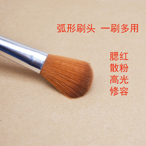 Brocha de maquillaje individual con mango de 12 cm y cerdas de 3.5 cm de fibra sintética para aplicación en las mejillas - Product Image 4