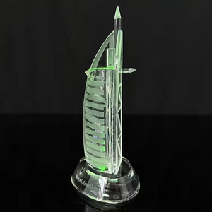 <span class=keywords><strong>Torre</strong></span> de Cristal <span class=keywords><strong>del</strong></span> <span class=keywords><strong>Hotel</strong></span> Burj Al Arab de Dubái con Iluminación de Color Personalizada para Decoración de Oficina, Regalo Empresarial - Product Image 4