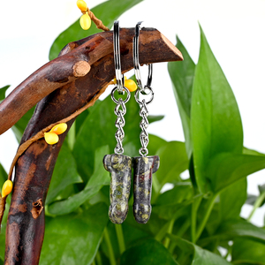 Dildos en quartz rose naturel et quartz clair, porte-clés en cristal pour massage thérapeutique pour gays - Product Image 3