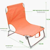 Chaise de plage pliable en Oxford 600D, chaise de pêche robuste avec cadre en acier, capacité de 150 kg, chaise de camping portable pour pique-nique en plein air et jardin