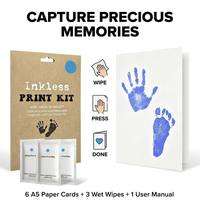Kit d'empreintes de mains et de pieds sans encre pour nouveau-né, garçon ou fille, cadre photo souvenir, cadeau