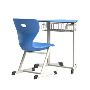 Banco Scolastico con Sedia a Prezzo di Fabbrica, Set di Arredi per Aula in Legno HPL per Studenti - Product Image 2