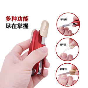 Cortaúñas Alicates plegables de <span class=keywords><strong>Nariz</strong></span> de águila para almacenamiento Cuidado personal Trim Uñas gruesas y duras Uñas de acero inoxidable Gr - Product Image 3