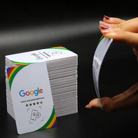 Carte NFC Sunlanrfid CR80 en plastique 13,56 MHz programmable avec code QR à scanner, NFC 213 215 216, PVC mat, carte de commentaires Google