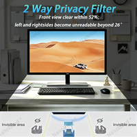 Filtre de protection d'écran pour les yeux, anti-lumière bleue, anti-reflets, anti-espionnage, film PET haute transparence pour écran de bureau 31,5 pouces 16:9