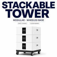 Système d'énergie domestique tout-en-un : Tour de batteries empilable pour la distribution en gros aux revendeurs et au détail, stockage domestique