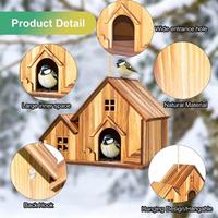 Nichoir Moderne en Bois de Pin Massif, Écologique et Étanche, Style Villa, Décoration Extérieure pour Jardin, Cour et Terrasse