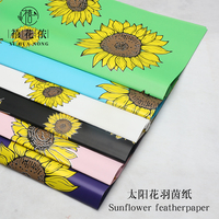 Papier d'emballage pour fleurs Xihuanong à motif tournesol, papier Yuyin de qualité supérieure, papier DIY pour bouquets pour fleuristes
