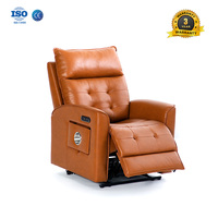 Fauteuil inclinable électrique réglable à double moteur avec fonction de levage pour personnes âgées et patients, table pliable, porte-gobelet et interface USB