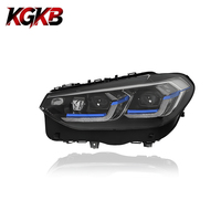 Ensemble de phares LED KGKB pour BMW X3 G01 G08 X4 G02 25i 2018-2021, style sourcil bleu, double couleur, lentille de projecteur DRL, Plug & Play