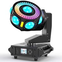 Projecteur à tête mobile haute luminosité 160W RGBW LED avec faisceau rotatif et laser pour discothèque, mariage, soirée, spectacle en direct, bar